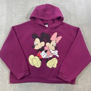 Disney Mickey‎ Mouse Hoodie Womens 1X Purple Pullover Sweatshirt